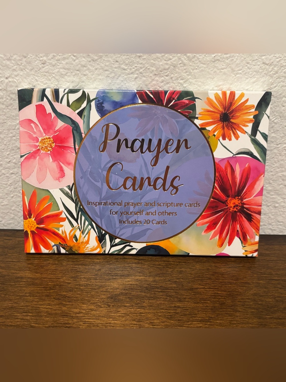 Set of 20 Prayer Cards Floral Art